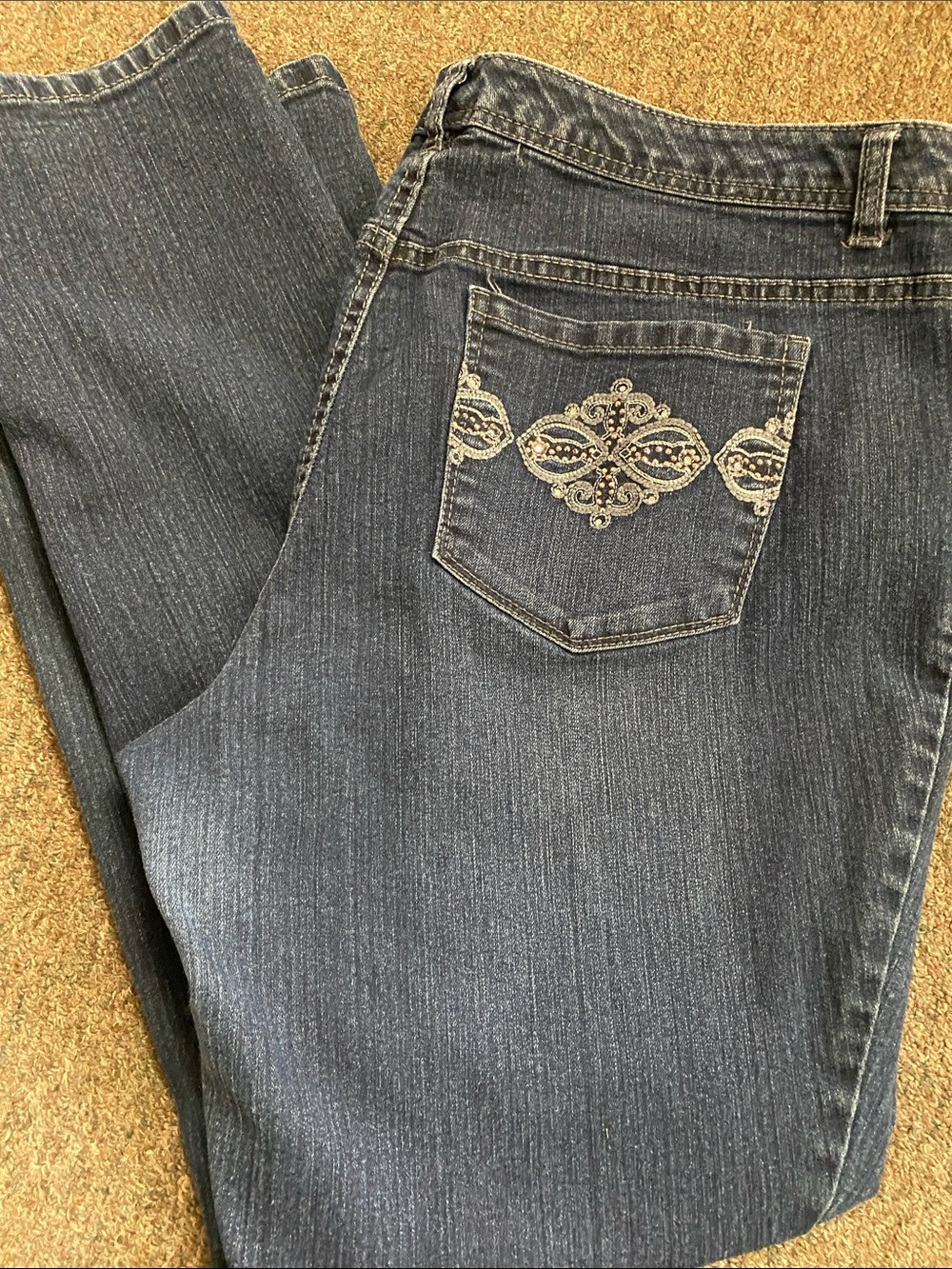 Style & Co. Women's Dark Blue Wide Leg Jeans